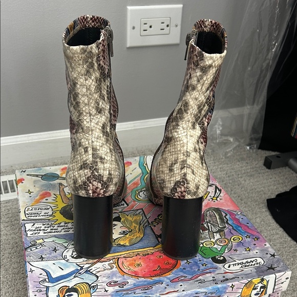 Jeffrey Campbell Colorful Snakeskin Ankle Boots - Picture 3 of 7